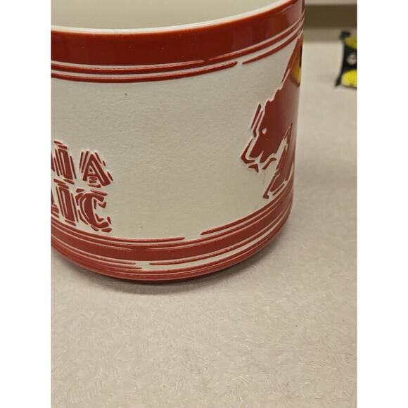 Etched Ceramic Mug California Republic Bear Red Off-White 14 Ounce SF Mercantile - Picture 10 of 15